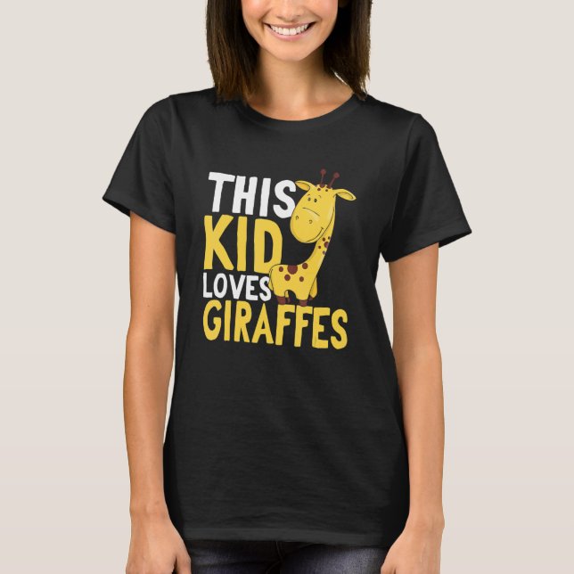 Camiseta Girafa Safari Animais Assim Crianças Adoram Girafa (Frente)