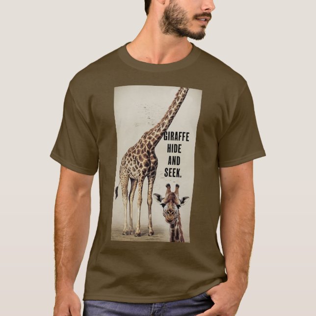 Camiseta Girafa se esconde e procura (Frente)