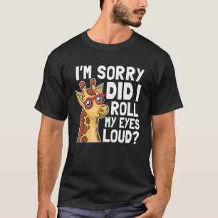 Camiseta Girafa, sinto muito, eu coloquei meus olhos em alt
