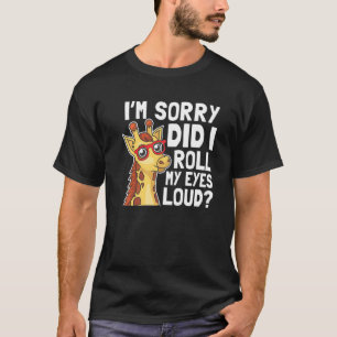 Camiseta Girafa, sinto muito, eu coloquei meus olhos em alt