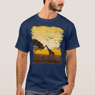 Camiseta Girafa Sunset Giraffe Girafas África