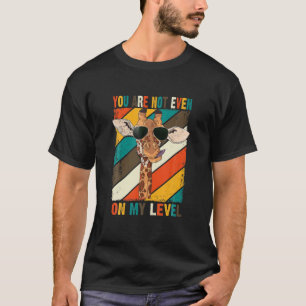 Camiseta Girafa T Não No Meu Nível Vintage Giraffe