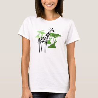 Camiseta Girafa Tribal - Verde