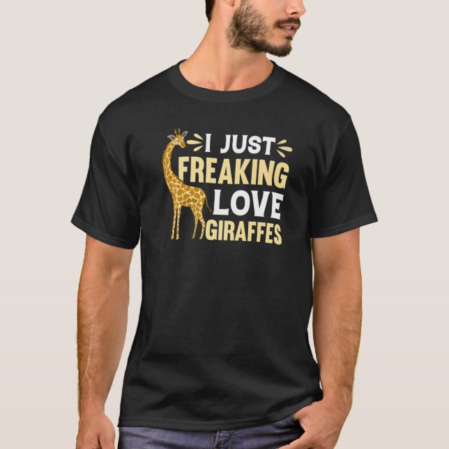 Camiseta Girafa Zoo Girafa, Eu Só Amo Girafas (Frente)