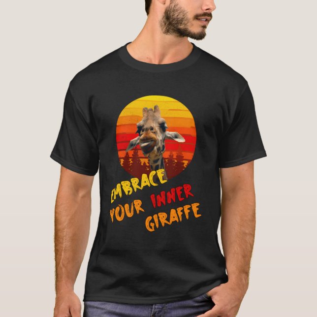 Camiseta Girafas abraçam sua girafa interna (Frente)