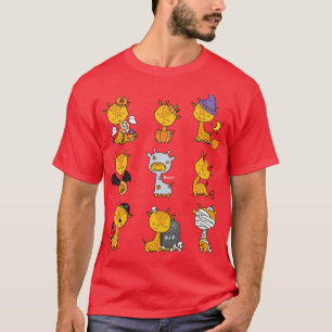 Camiseta Girafas bonitas, Halloween, Figurino de Bruxa, Abó
