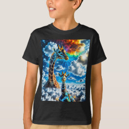 Camiseta Girafas Coloridas - Cabeças nas Nuvens