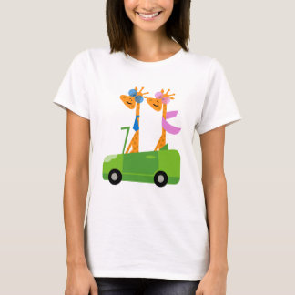 Camiseta Girafas e carro