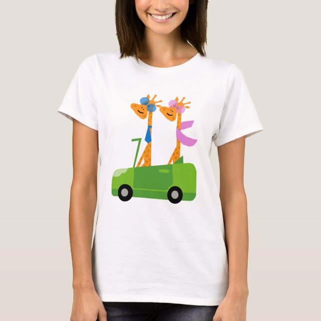 Camiseta Girafas e carro (Frente)