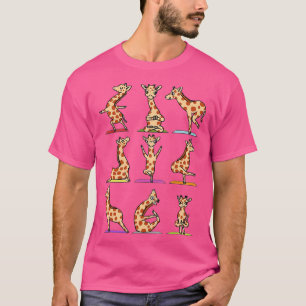 Camiseta Girafas Engraçadas Yoga Asana Possui Amantes de Me