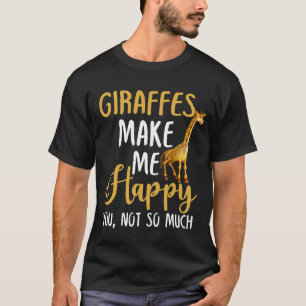 Camiseta Girafas Me Faz Feliz, Não Tanto