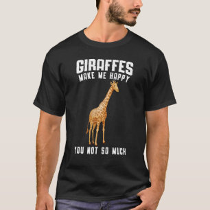 Camiseta Girafas Me Faz Feliz Não Tanto Girafas Z