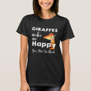 Camiseta Girafas Me Faz Feliz Não Tanto Zoo Girafa