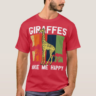 Camiseta Girafas me fazem feliz girafa por zoo zoológico Wi