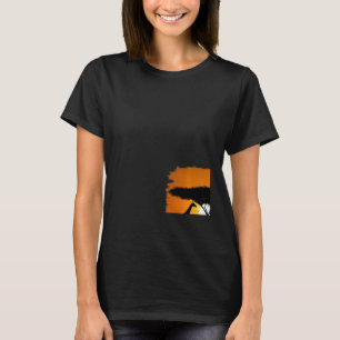 Camiseta Girafas Próximas A Uma Árvore Ao Sol No Quênia