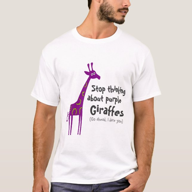 Camiseta Girafas roxos (Frente)