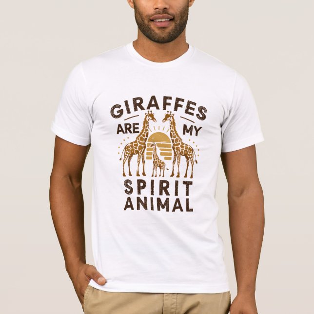 Camiseta Girafas São Meu Animal Espirituoso (Frente)