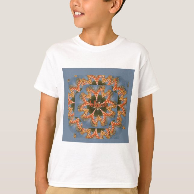 Camiseta Giraffe Abstrato Art Impressão (Frente)
