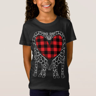 Camiseta Giraffe Amante Xadrez de Natal Buffalo Pajama Anim