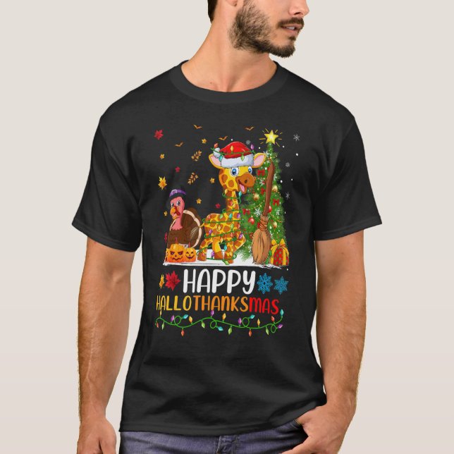 Camiseta Giraffe Animal Happy Giraffe Hellothanksmas (Frente)