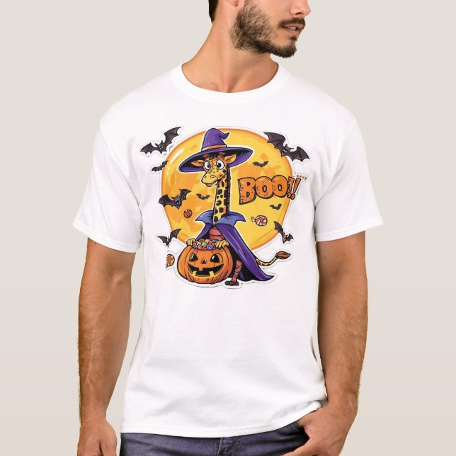 Camiseta Giraffe Boo Halloween Classic T-Shirt_7 (Frente)