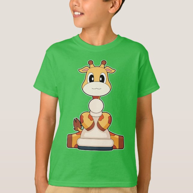 Camiseta Giraffe Chess - Peça de Pawn Chess (Frente)