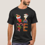 Camiseta Giraffe Christmas Lights Led Engraçado Santa Hat C<br><div class="desc">Girafa Natal Luzes De Festa Deixaram O Natal Engraçado</div>