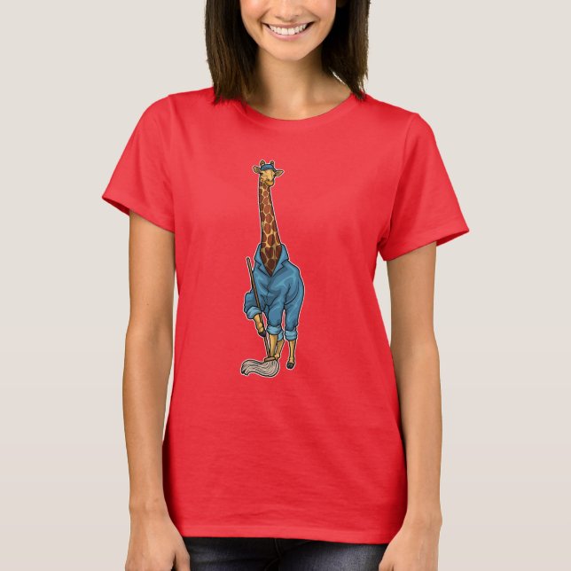 Camiseta Giraffe Cleaner Mop (Frente)