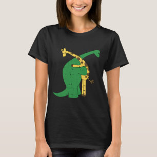 Camiseta Giraffe Dinosaur Hug Love Dino Animais Safari Hall