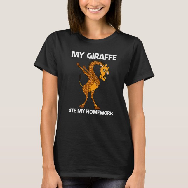 Camiseta Giraffe For Kids Boys Safari Wild Zoo Animal (Frente)