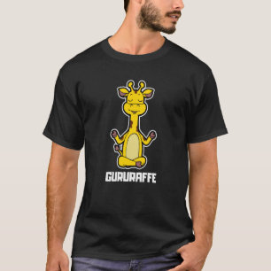 Camiseta Giraffe Guruaffe Yoga Posição de Yoga Animal Vinta