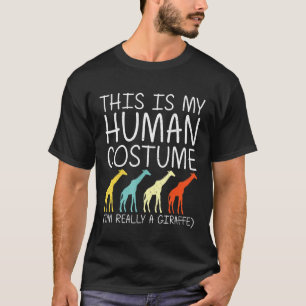 Camiseta Giraffe Halloween Costume Humano Ruminante Okapi E
