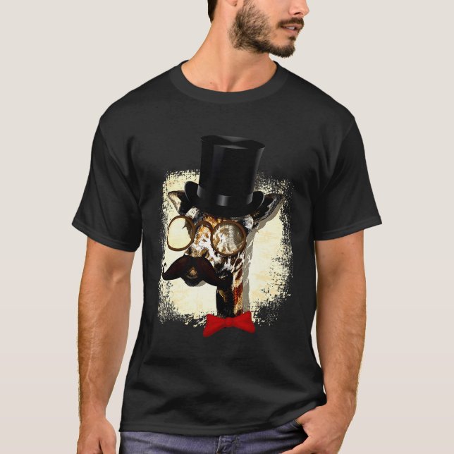 Camiseta Giraffe Hat E Big Mustache (Frente)