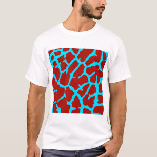 Camiseta Giraffe Impressão Red Cyan