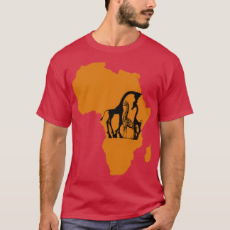 Camiseta Giraffe in Africa Map