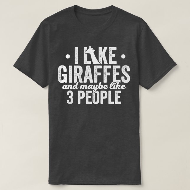 Camiseta Giraffe Introvert Funny Cute Giraffe (Frente do Design)