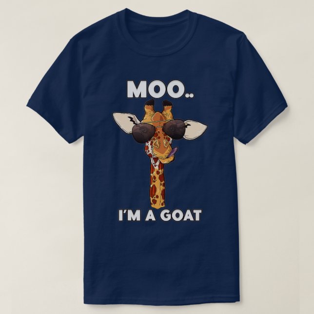 Camiseta Giraffe Moo Im Um Fazenda Gosta Zoo Animal Giraffe (Frente do Design)