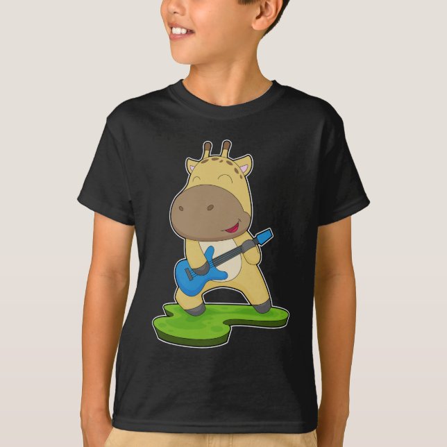 Camiseta Giraffe Musical Guitar Music (Frente)