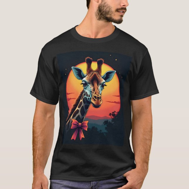 Camiseta Giraffe Neck Like a Rollercoaster Run Funny Retro  (Frente)