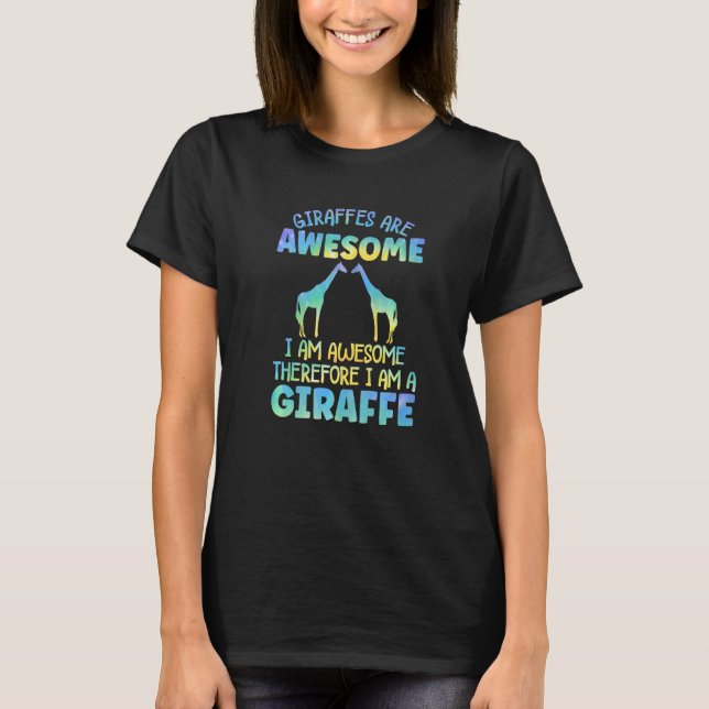 Camiseta Giraffe Outfit para Giraffe Safari Lovers Roupa W (Frente)