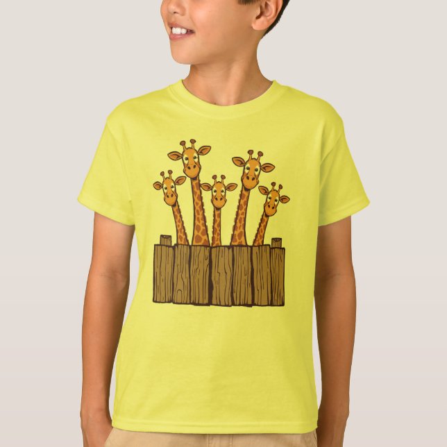 Camiseta Giraffe Peek Squad – Fence Friends Tee (Frente)