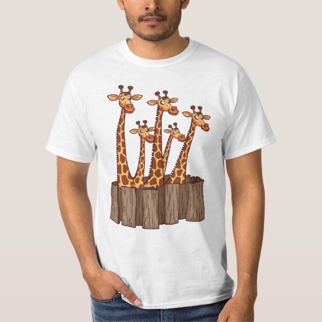 Camiseta Giraffe Peek Squad – Fence Friends Tee (Frente)