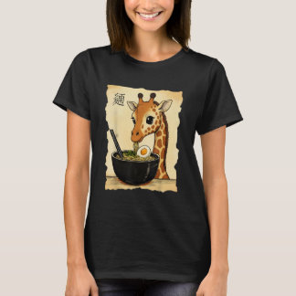 Camiseta Giraffe Ramen Japonês Kawaii Anime Girafa