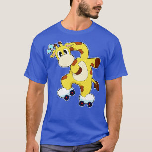 Camiseta Giraffe Roller skates patinagem em linha