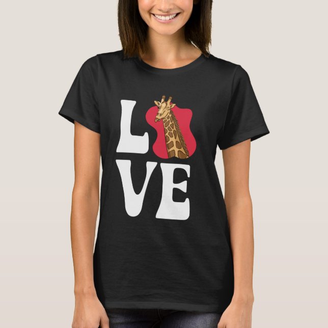 Camiseta Giraffe Safari Zoo Animal Love Giraffe (Frente)
