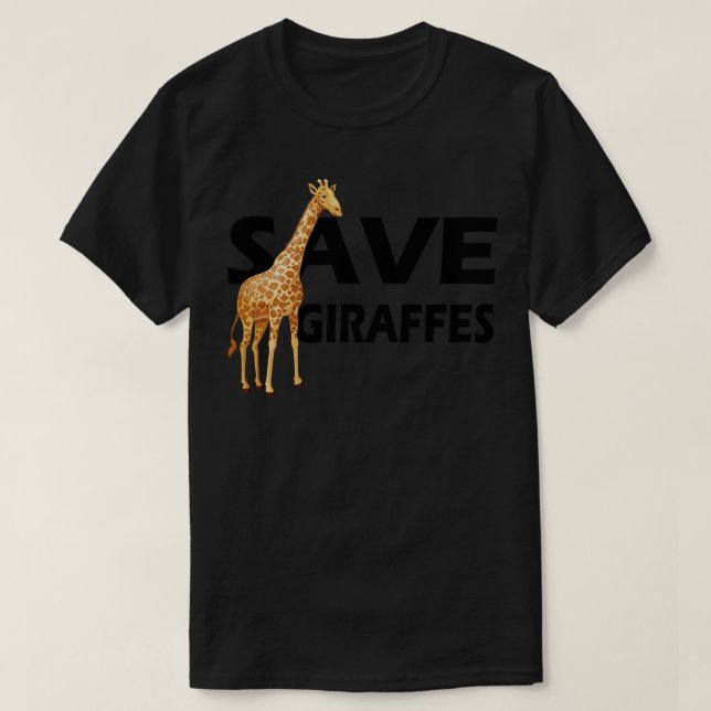 Camiseta Giraffe Salvar Girafas (Frente do Design)