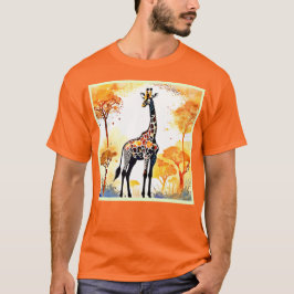 Camiseta Giraffe Savannah Art