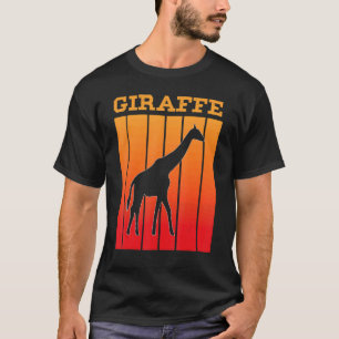 Camiseta Giraffe Shadow Silhouette Ao Sunset