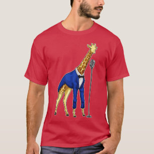 Camiseta Giraffe Singer Microphone Music