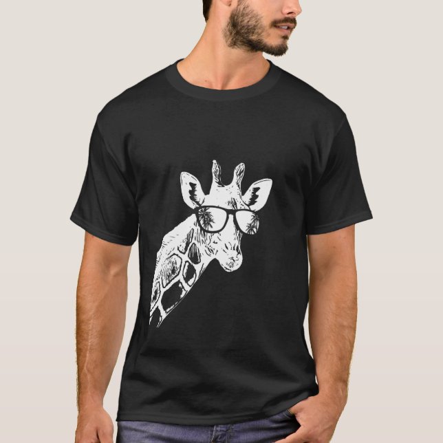 Camiseta Giraffe sunglasses giraffe love vacation animal fa (Frente)